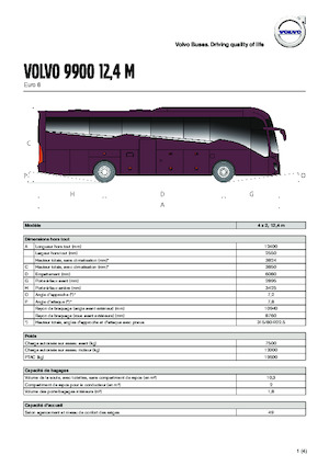 Bus de tourisme Volvo Buses 9900 12.4