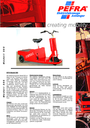 Tracteurs  d'entrepôt PEFRA 505