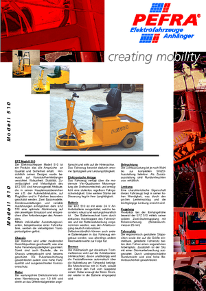 Tracteurs  d'entrepôt PEFRA 510/1.5