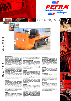 Tracteurs  d'entrepôt PEFRA 610/1400