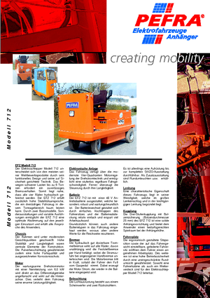 Tracteurs  d'entrepôt PEFRA 712/4