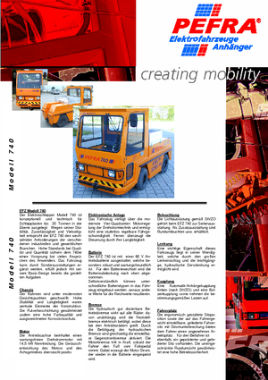 Tracteurs  d'entrepôt PEFRA 740