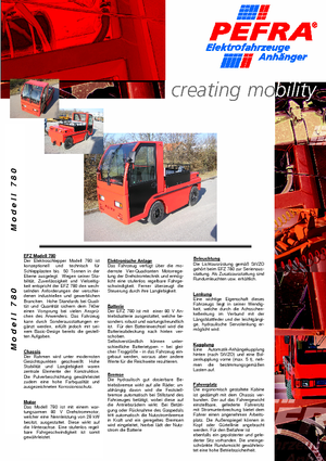 Tracteurs  d'entrepôt PEFRA 780