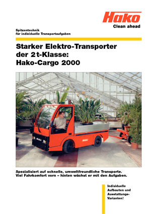 Tracteurs  d'entrepôt Hako Cargo 2000
