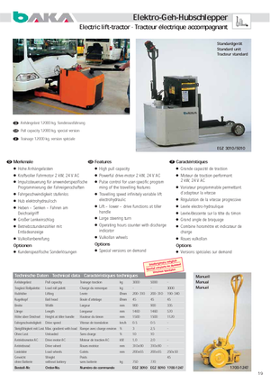 Tracteurs  d'entrepôt Baka EGZ 5010 SO