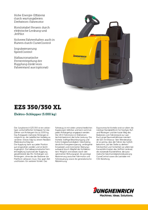 Tracteurs  d'entrepôt Jungheinrich EZS 350