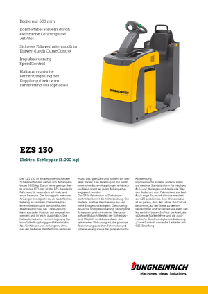 Tracteurs  d'entrepôt Jungheinrich EZS 130