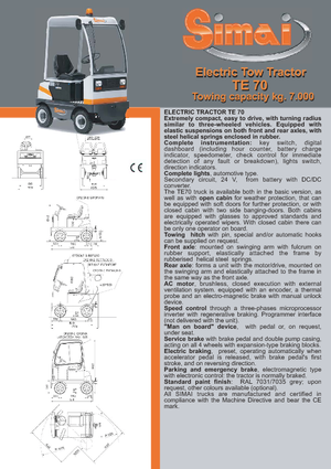 Tracteurs  d'entrepôt Simai TE 70 ac