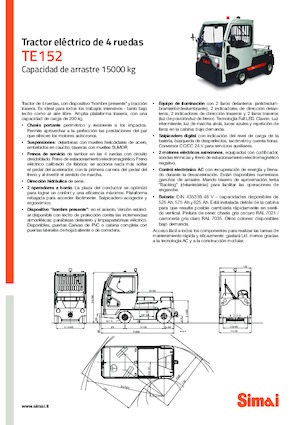 Tracteurs  d'entrepôt Simai TE 152