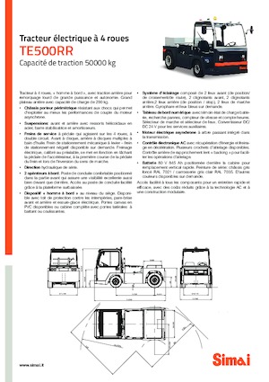Tracteurs  d'entrepôt Simai TE 500 RR