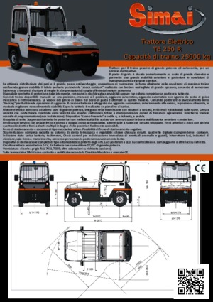 Tracteurs  d'entrepôt Simai TE 250 R