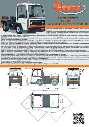 Tracteurs  d'entrepôt Simai TE 250 RR