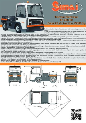 Tracteurs  d'entrepôt Simai TE 250 RR
