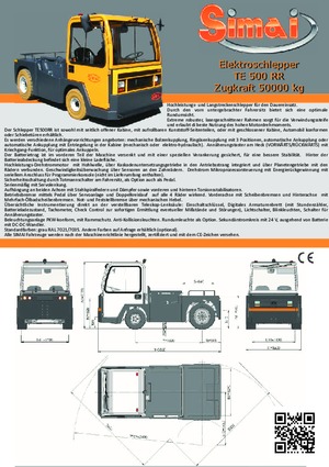 Tracteurs  d'entrepôt Simai TE 500 RR