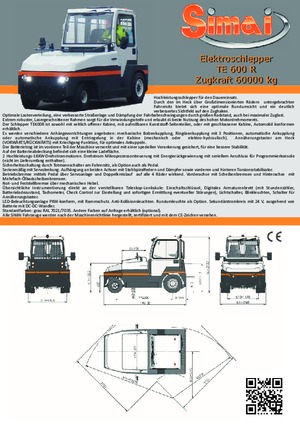 Tracteurs  d'entrepôt Simai TE 600 R