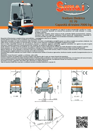 Tracteurs  d'entrepôt Simai TE 70 ac