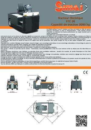 Tracteurs  d'entrepôt Simai TTE 80 ac