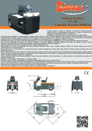 Tracteurs  d'entrepôt Simai TTE 80 ac