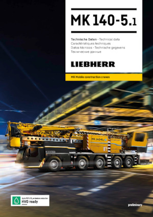 Grue à tour - tourneur inférieur - sur véhicule Liebherr MK 140-5.1