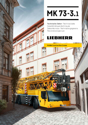 Grue à tour - tourneur inférieur - sur véhicule Liebherr MK 73-3.1