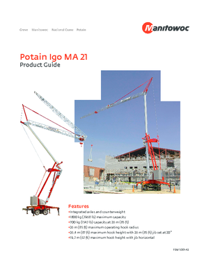 Grues à tour - tourneur inférieur Potain IGO MA 21