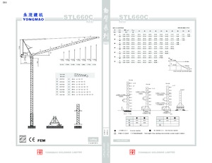 Grues à tour  - tourneur supérieur- flèche épingle Yongmao STL660C