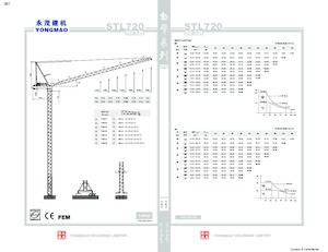 Grues à tour  - tourneur supérieur- flèche épingle Yongmao STL720