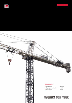 Grues à tour  - tourneur supérieur- flèche épingle TEREX CRANES SK 575-32
