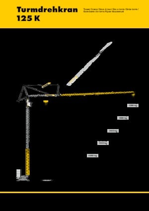 Grues à tour - tourneur inférieur Liebherr 125 K