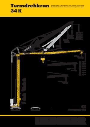 Grues à tour - tourneur inférieur Liebherr 34 K 