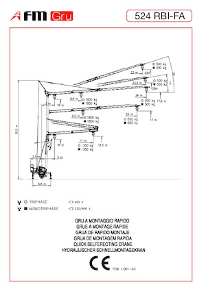 Grues à tour - tourneur inférieur FM-Gru 524 RBI-FA