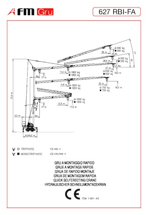 Grues à tour - tourneur inférieur FM-Gru 627 RBI-FA