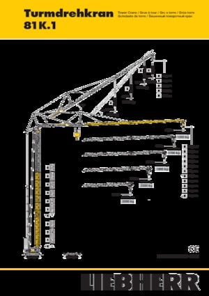 Grues à tour - tourneur inférieur Liebherr 81 K.1 