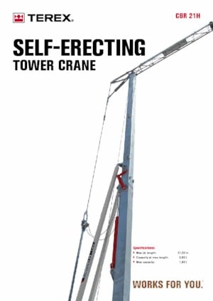Grues à tour - tourneur inférieur TEREX CRANES CBR 21H