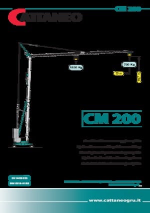 Grues à tour - tourneur inférieur Cattaneo CM 200 