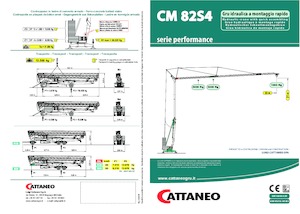Grues à tour - tourneur inférieur Cattaneo CM 82S4 