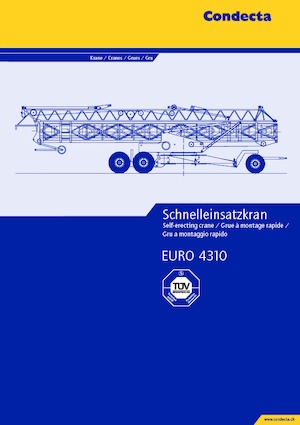 Grues à tour - tourneur inférieur Condecta E 4310