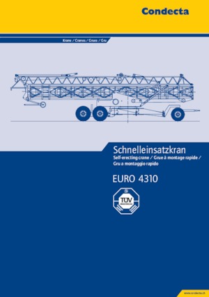 Grues à tour - tourneur inférieur Condecta E 4310