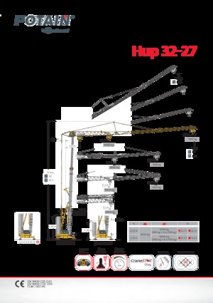 Grues à tour - tourneur inférieur Potain Hup32-27