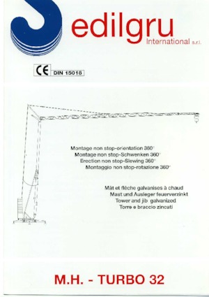 Grues à tour - tourneur inférieur Edilgru T 32