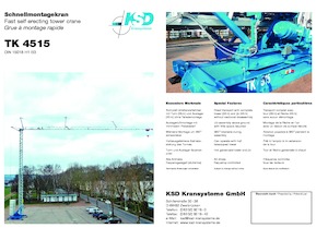 Grues à tour - tourneur inférieur KSD TK 4515 (2,5m)