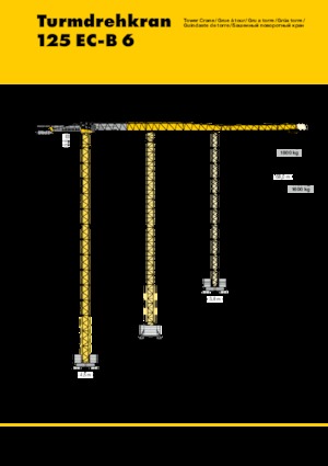 Grues à tour - tourneur supérieur Liebherr 125 EC-B 6