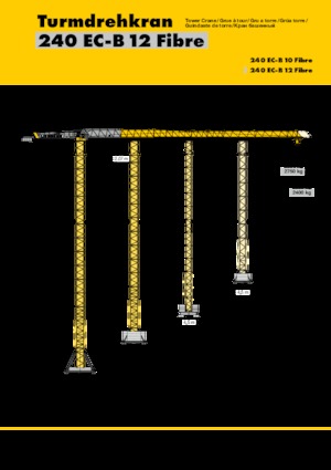 Grues à tour - tourneur supérieur Liebherr 240 EC-B 12 Fibre