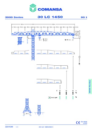 Grues à tour - tourneur supérieur Comansa 30LC1450
