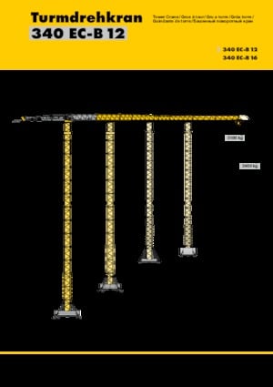 Grues à tour - tourneur supérieur Liebherr 340 EC-B 12