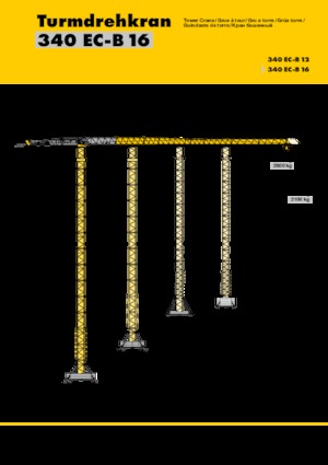 Grues à tour - tourneur supérieur Liebherr 340 EC-B 16