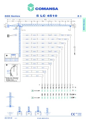 Grues à tour - tourneur supérieur Comansa 5LC4510