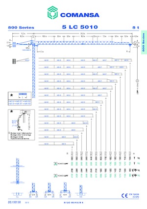 Grues à tour - tourneur supérieur Comansa 5LC5010