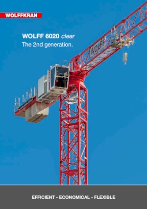 Grues à tour - tourneur supérieur Wolffkran 6020.8 clear