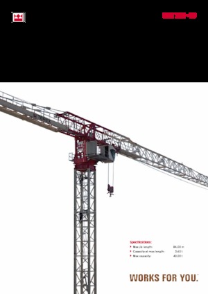 Grues à tour - tourneur supérieur Terex Comedil (Zeppelin) CTT 721-40